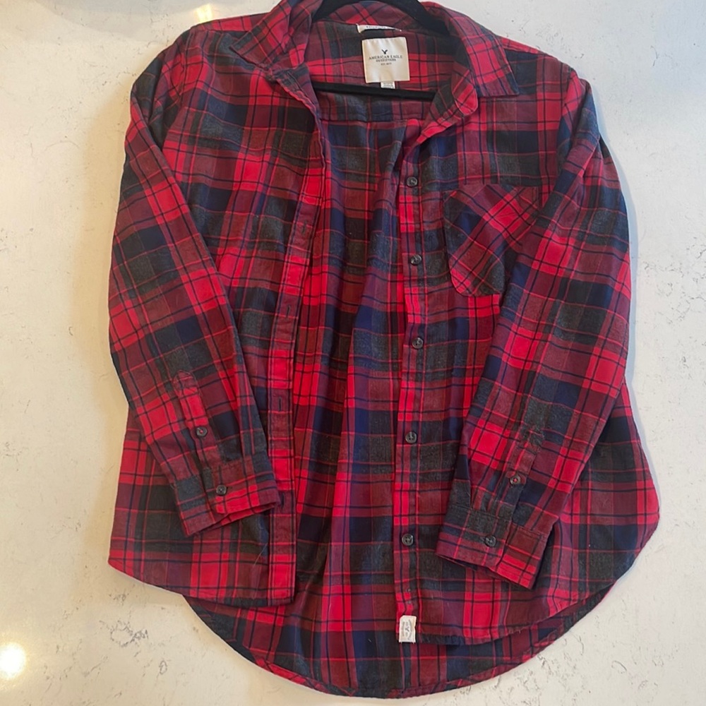 American Eagle Women’s Flannel - Boyfriend Fit